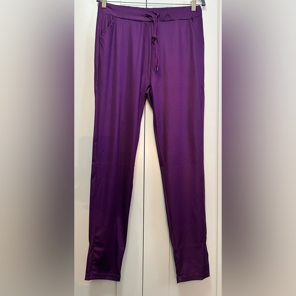 Purple Drawstring Jogger Pants With Pockets Sz Med-LG NEW!